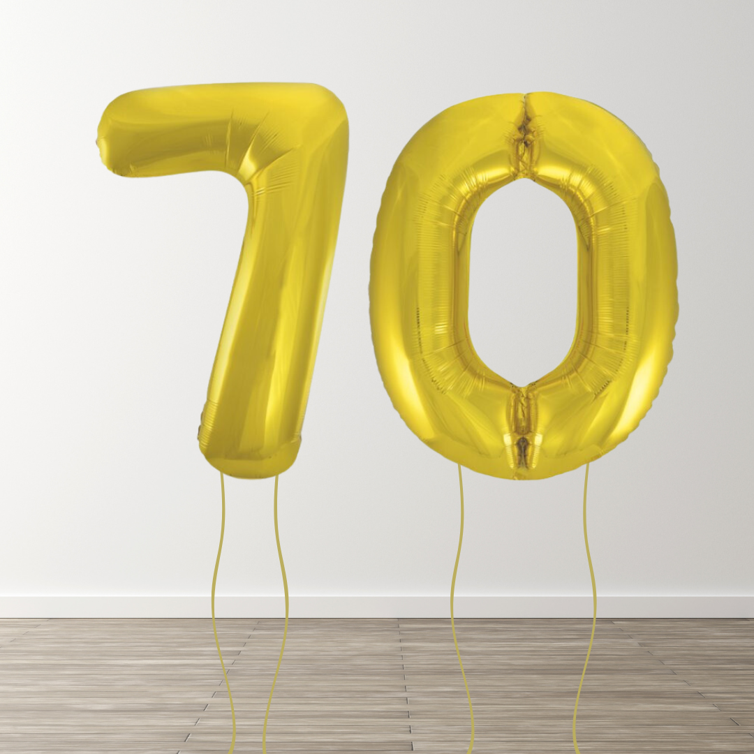 Classic Gold Foil Number Balloons