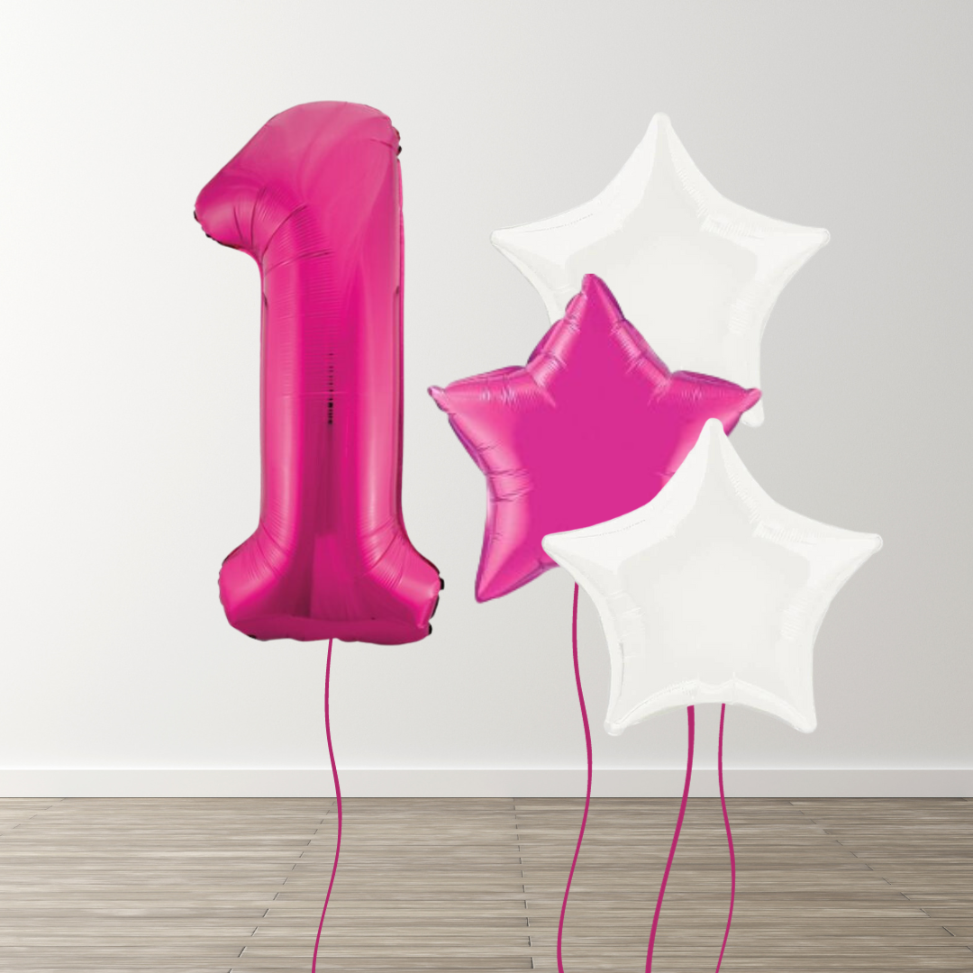 Magenta Foil Number Bunch