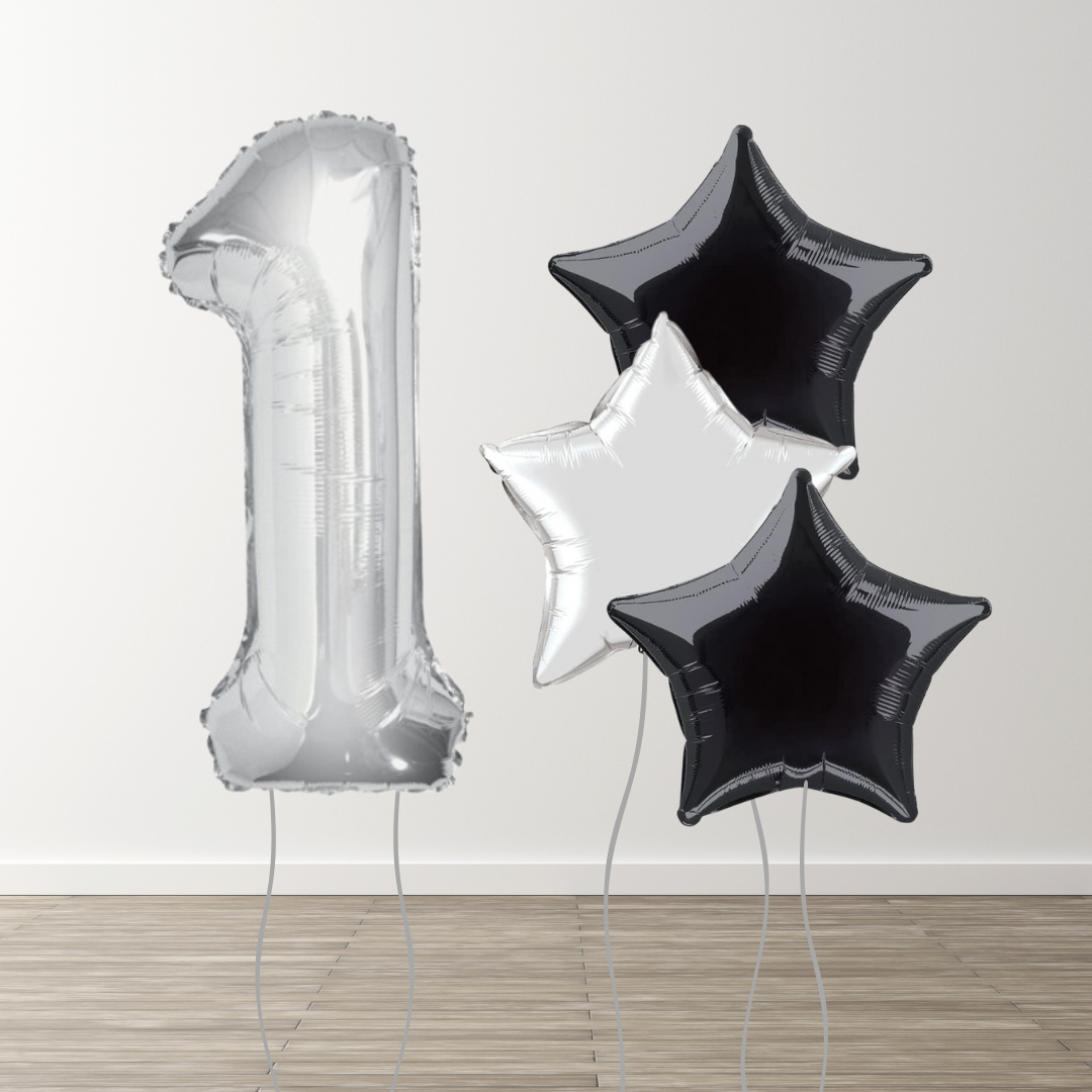 Silver Foil Number Bunch