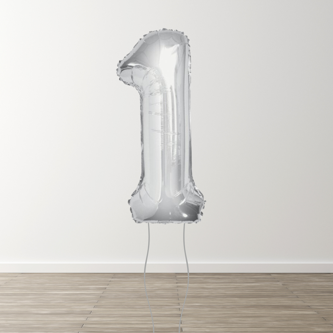 Silver Foil Number Balloons