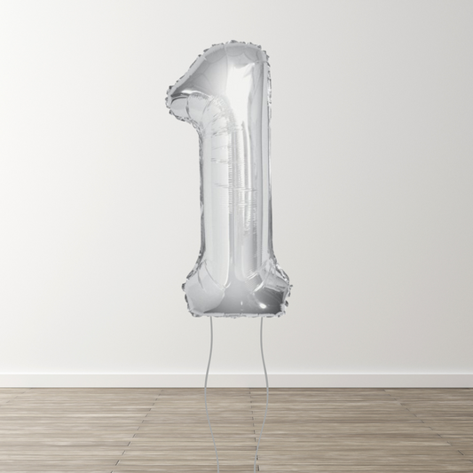 Silver Foil Number Balloons