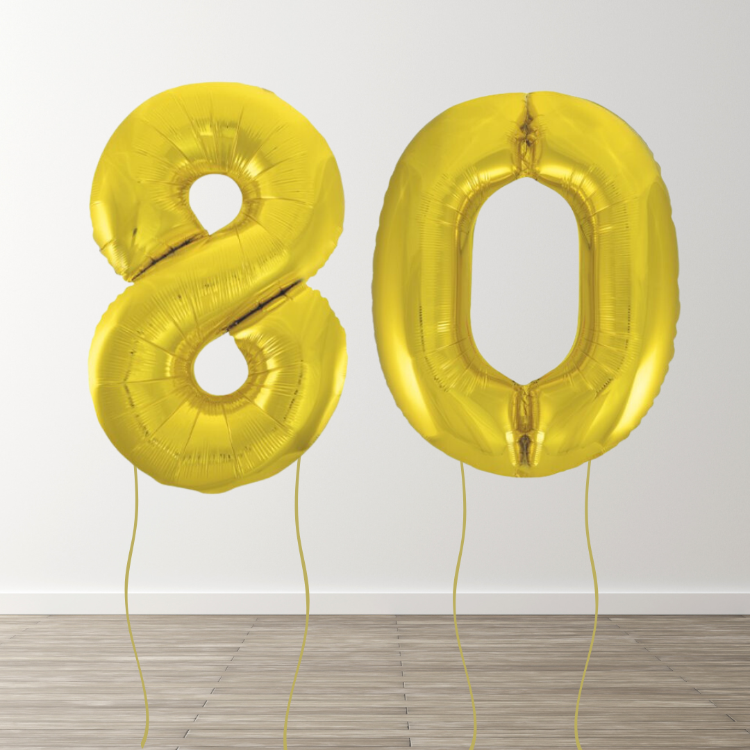 Classic Gold Foil Number Balloons