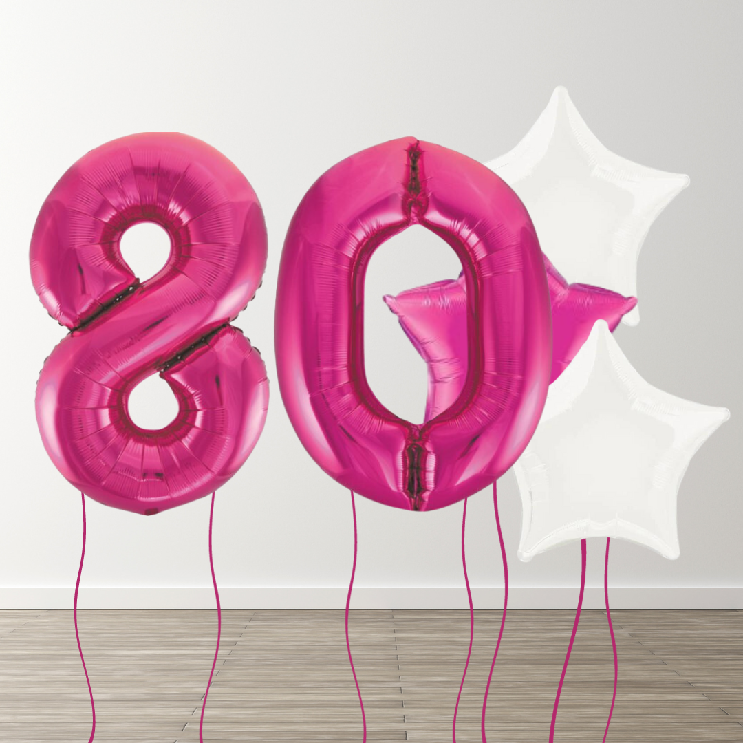 Magenta Foil Number Bunch