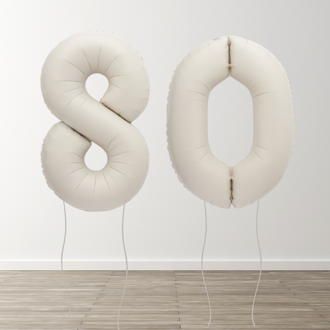 Matte Neutral Foil Number Balloons