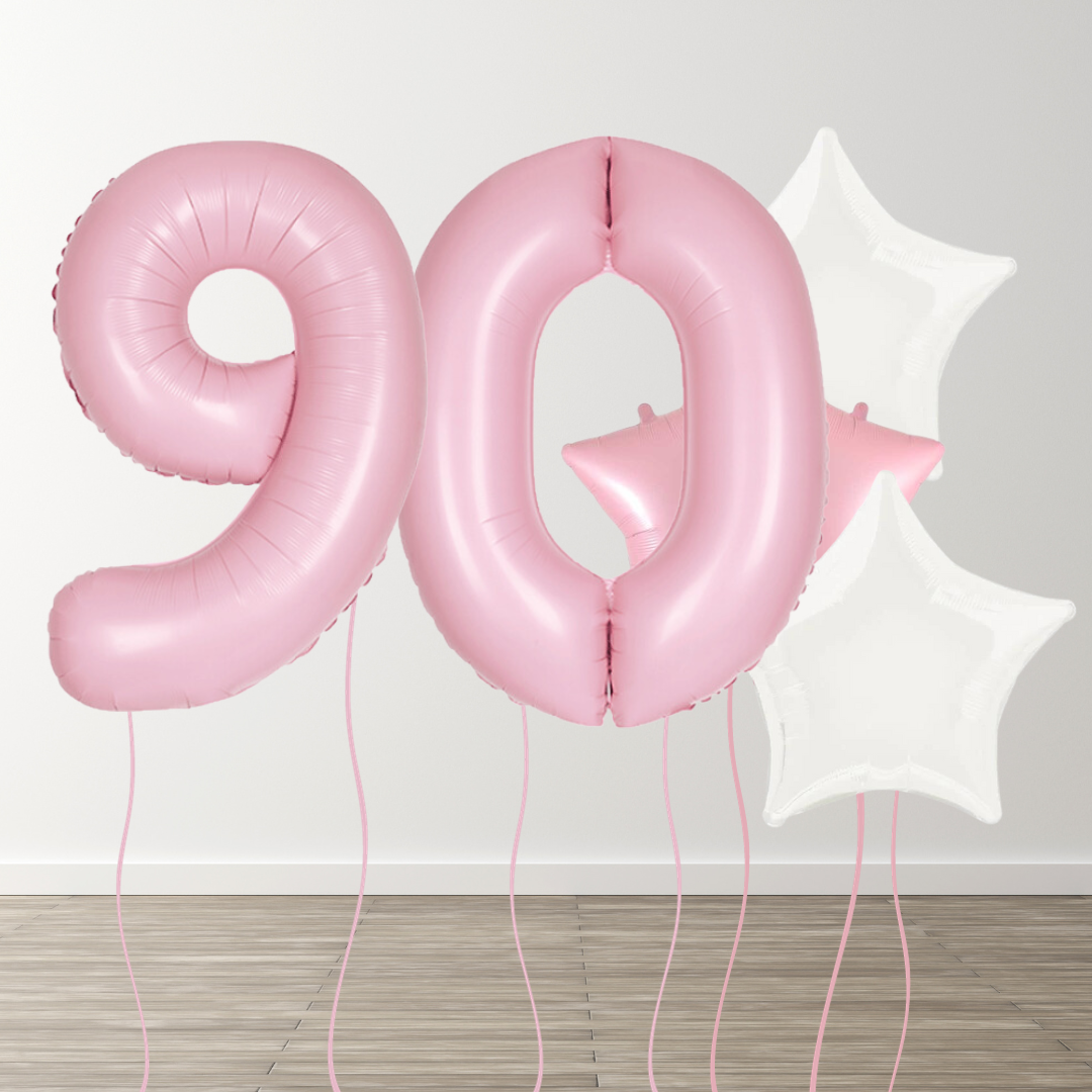 Matte Pink Foil Number Bunch