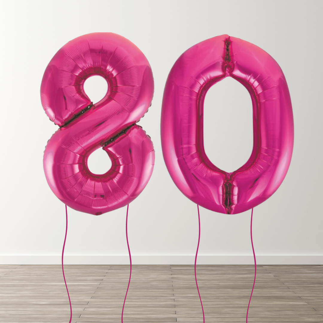 Magenta Foil Number Balloons