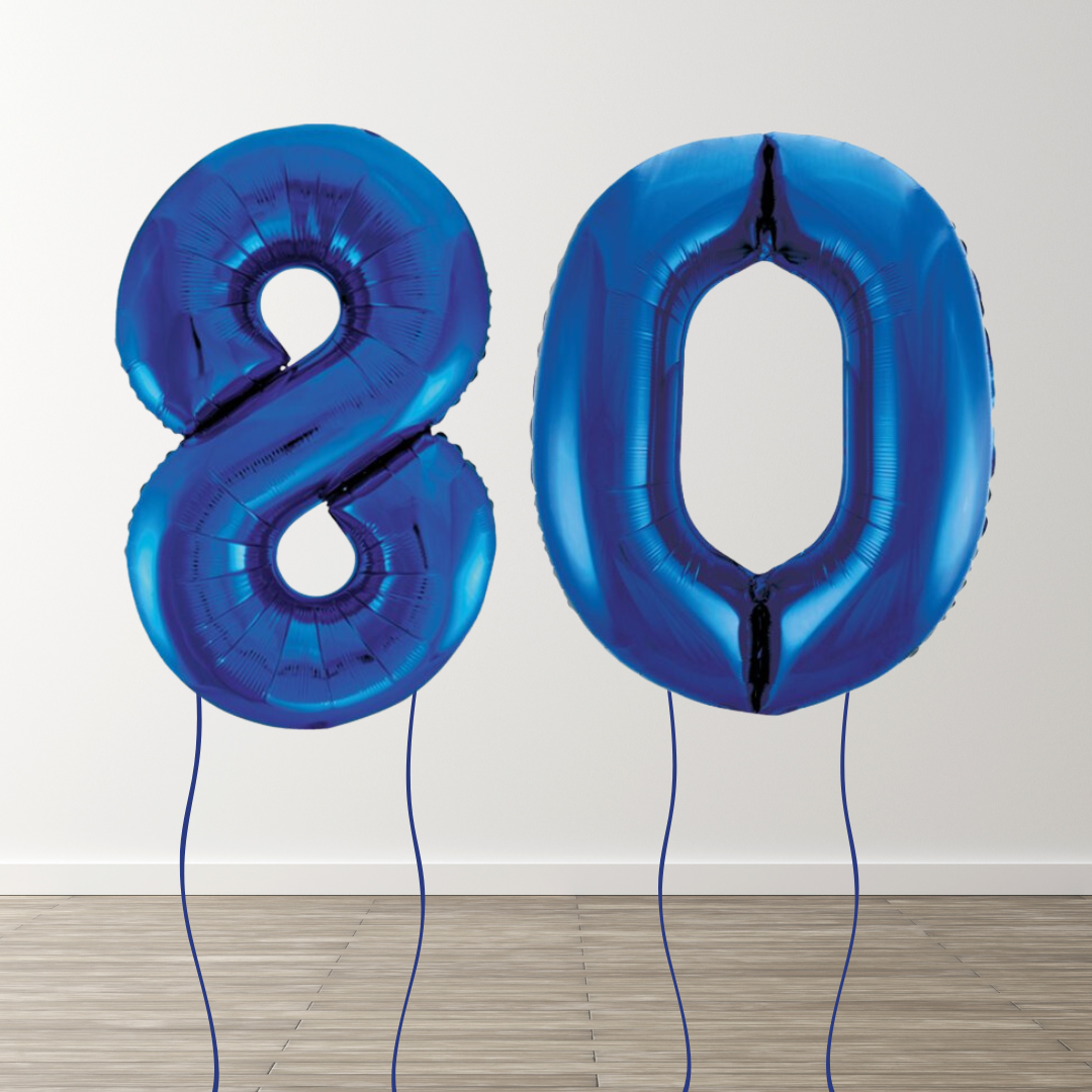 Blue Foil Number Balloons