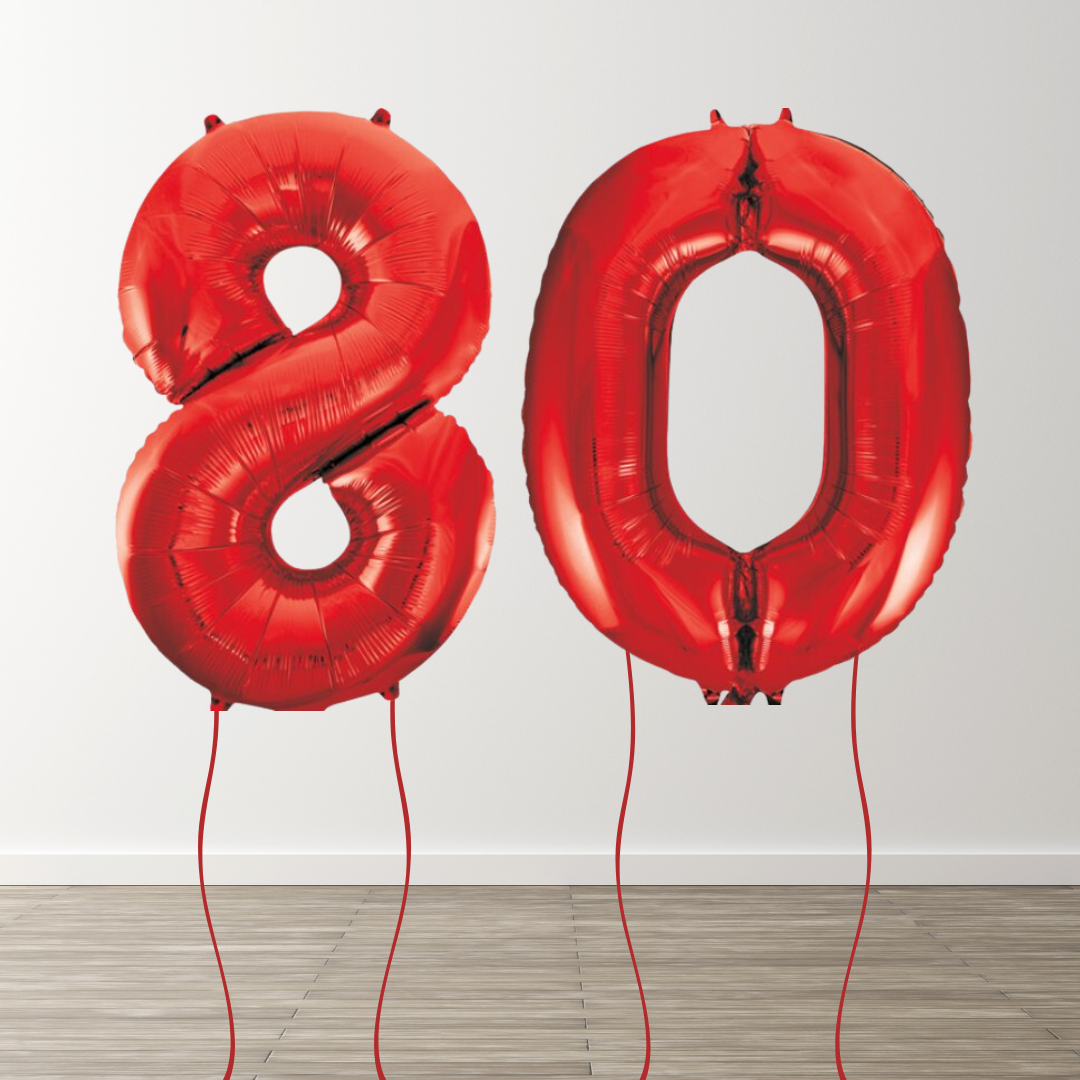 Red Foil Number Balloons