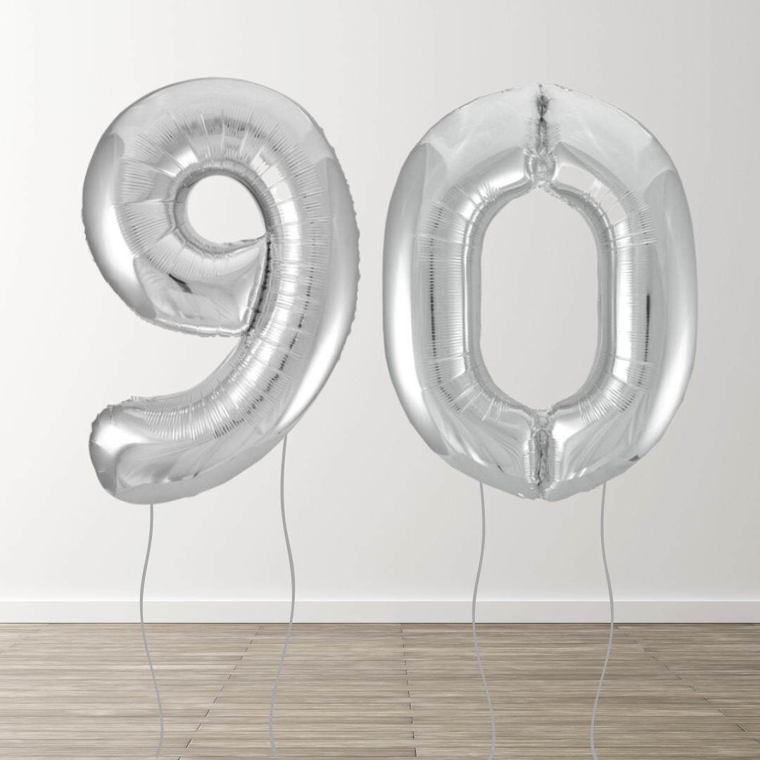 Silver Foil Number Balloons