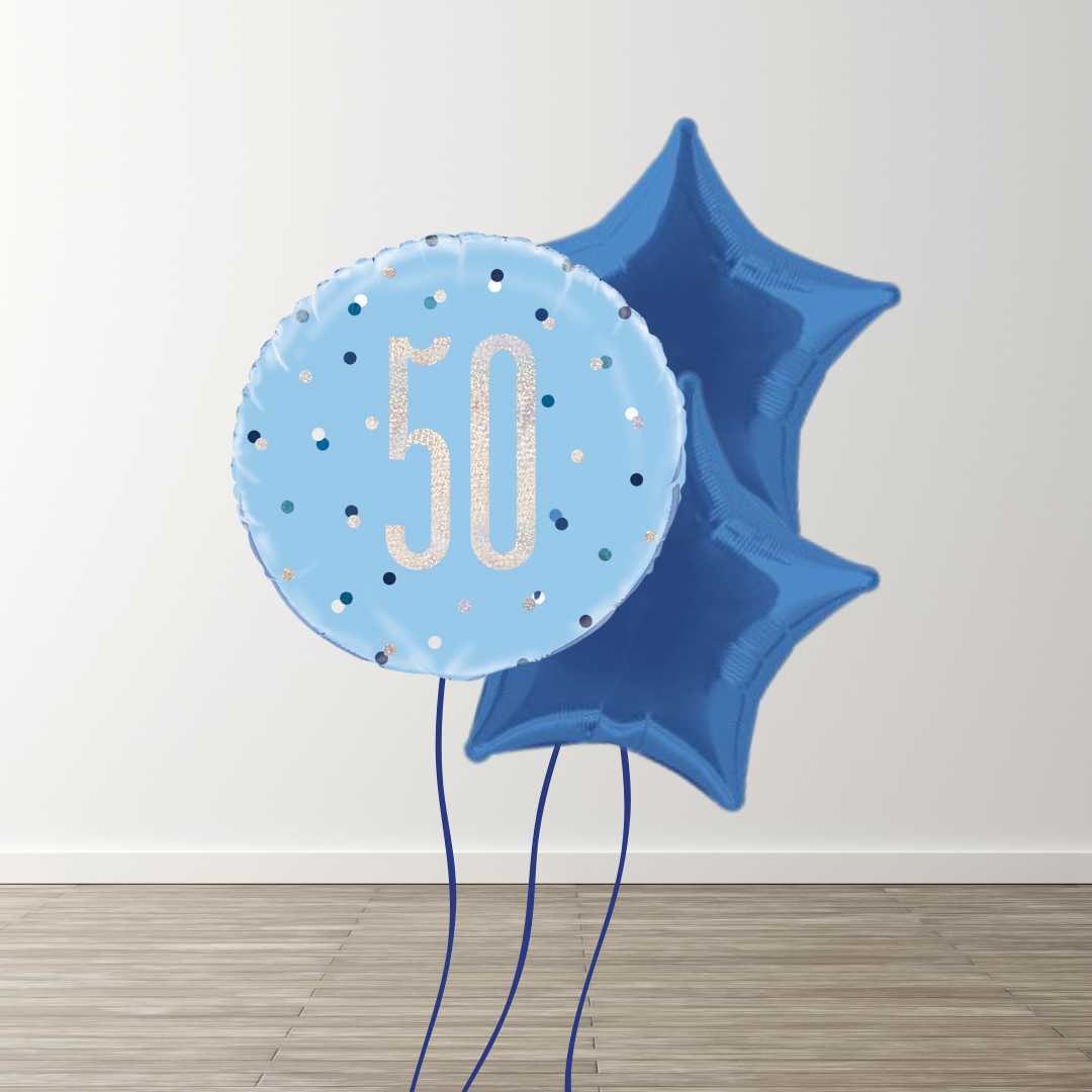 Small Blue Balloon Bouquets