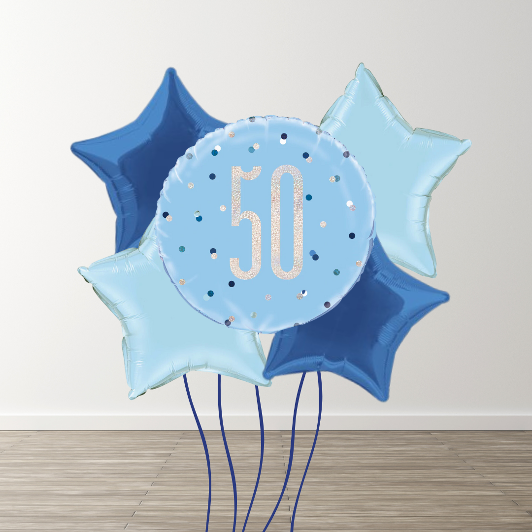 Large Blue Balloon Bouquets