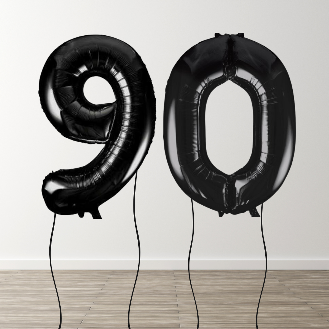 Black Foil Number Balloons