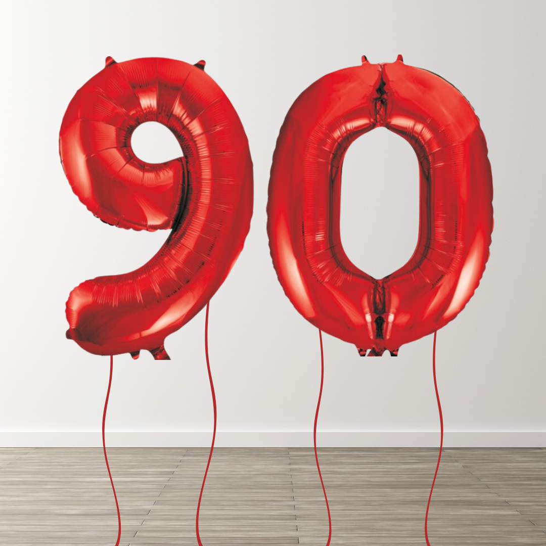 Red Foil Number Balloons