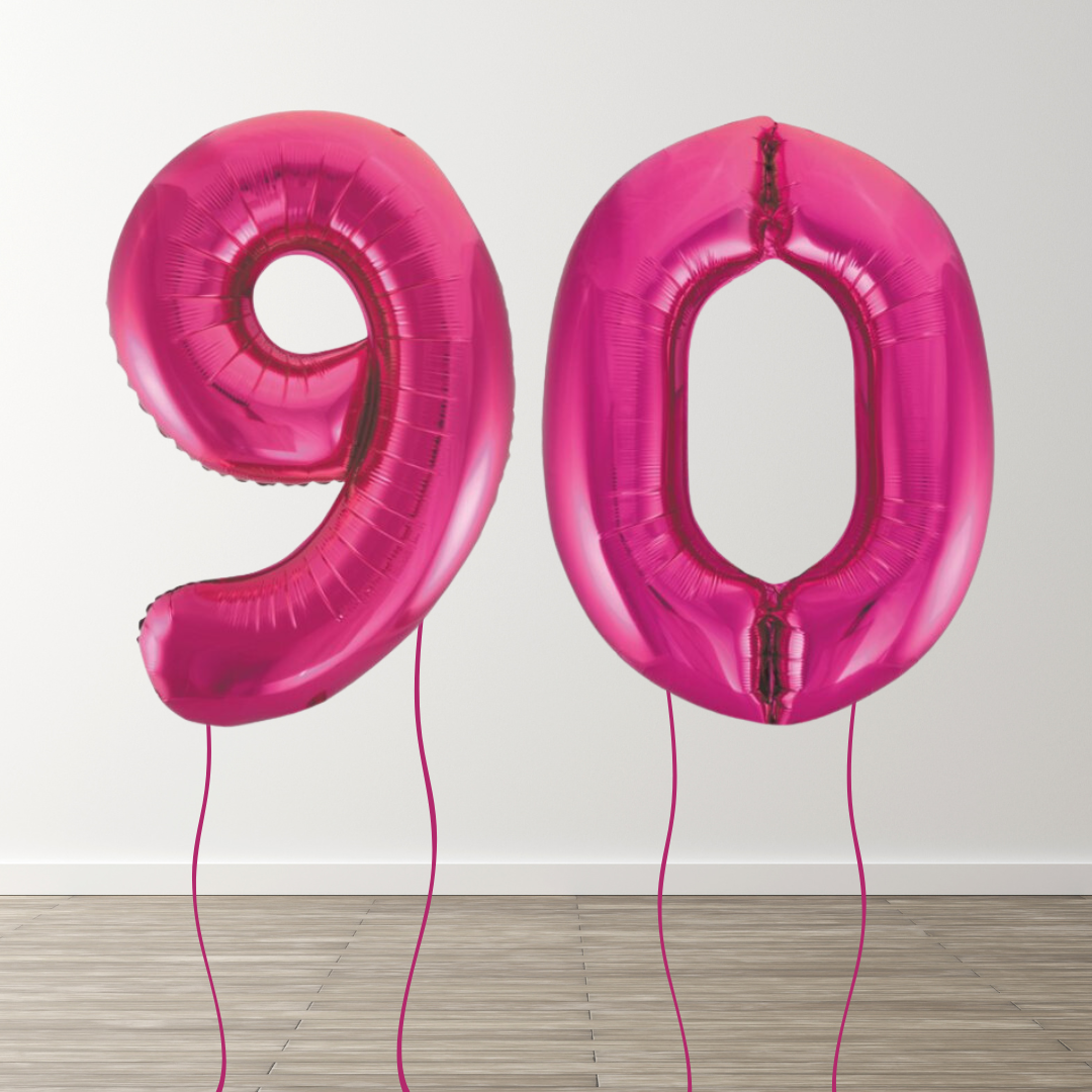 Magenta Foil Number Balloons