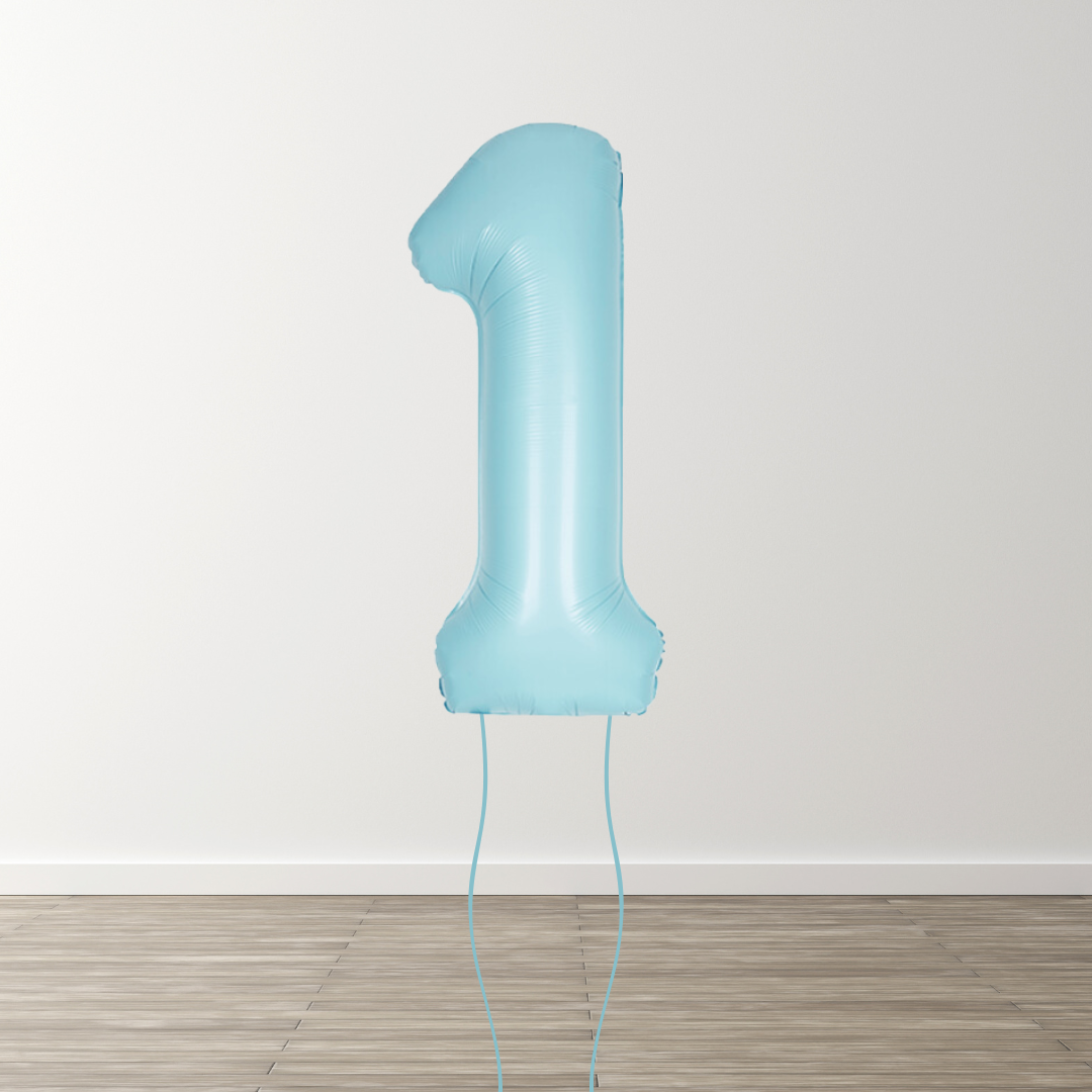 Matte Blue Foil Number Balloons