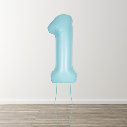 Matte Blue Foil Number Balloons
