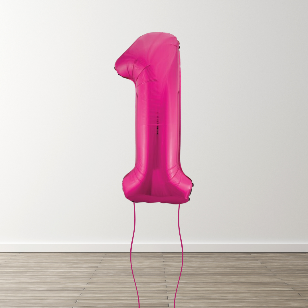 Magenta Foil Number Balloons
