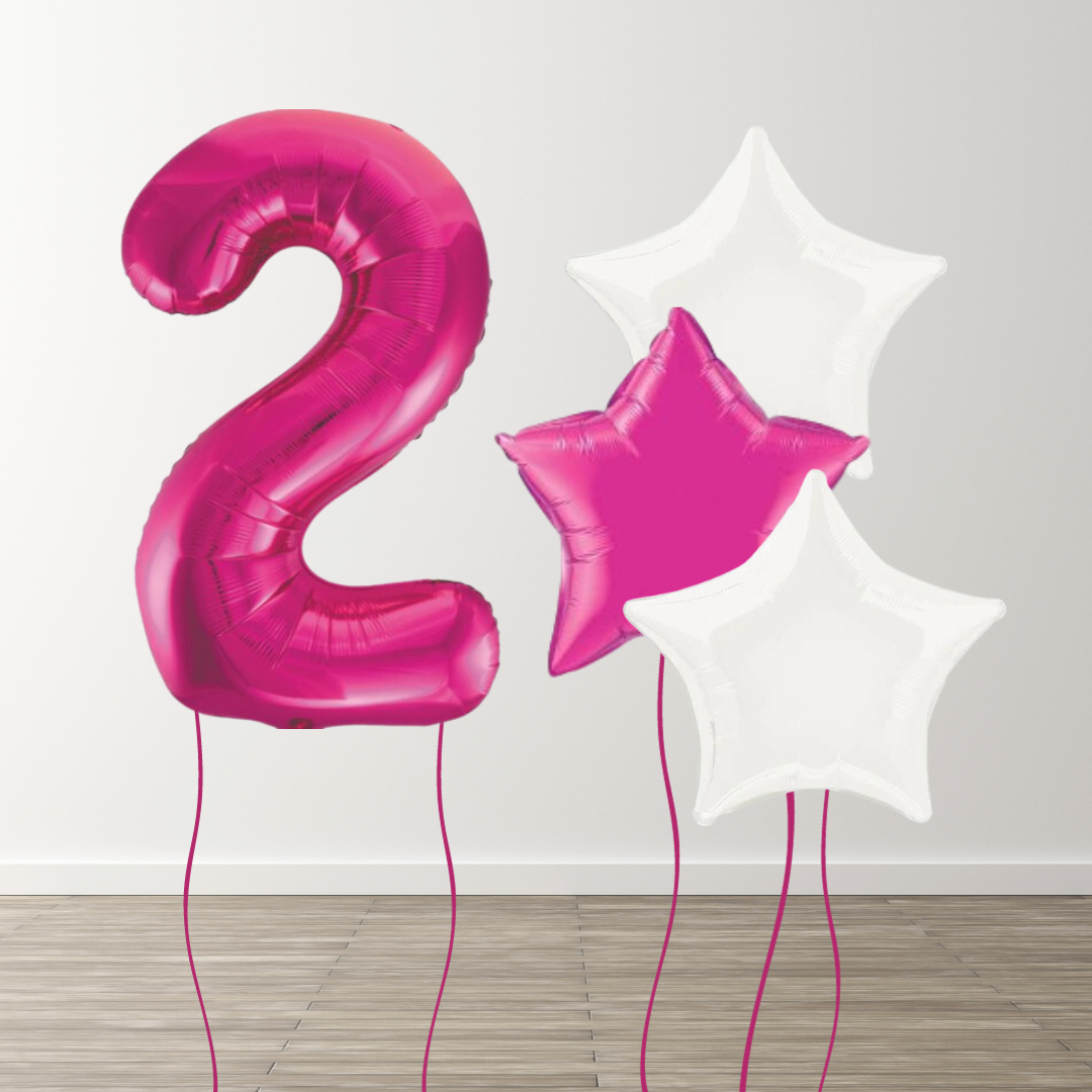 Magenta Foil Number Bunch