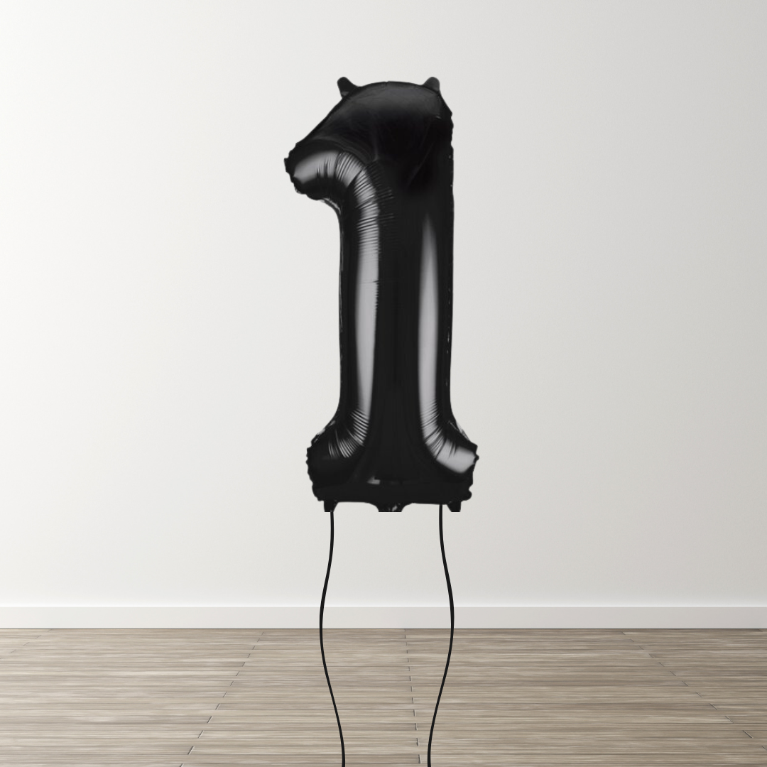 Black Foil Number Balloons