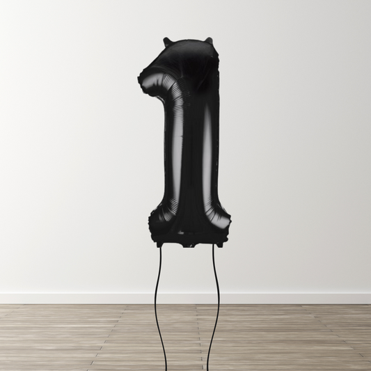 Black Foil Number Balloons