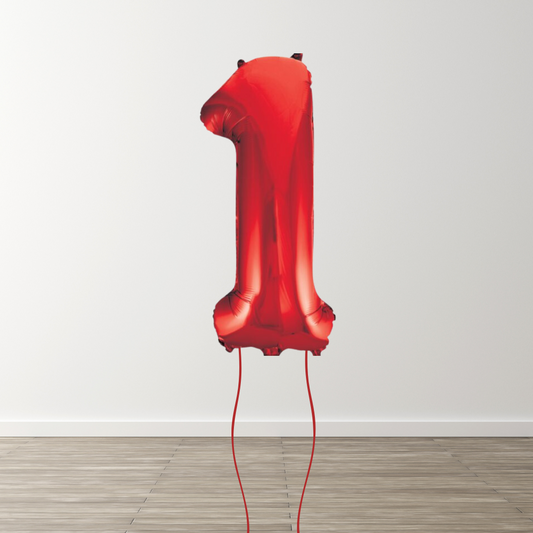 Red Foil Number Balloons