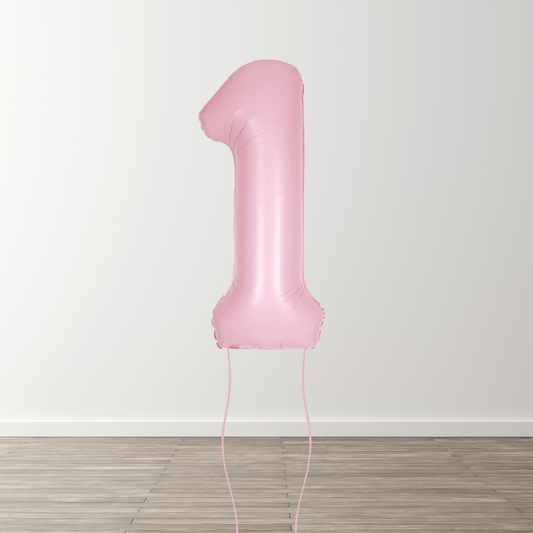 Matte Pink Foil Number Balloons