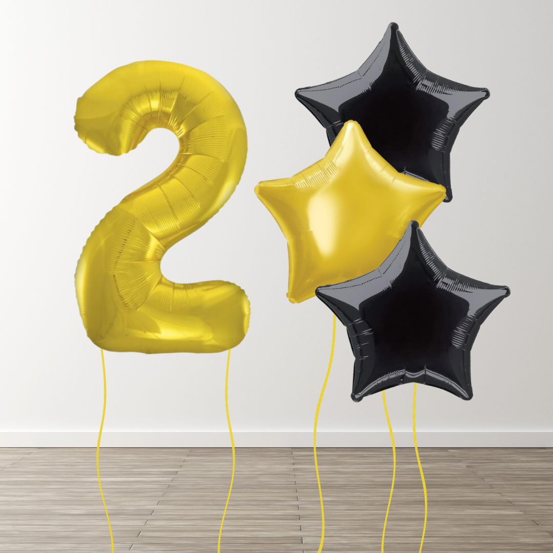 Classic Gold Foil Number Bunch