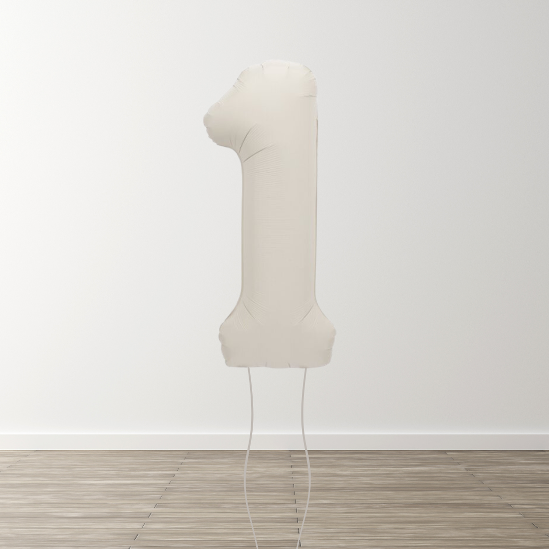 Matte Neutral Foil Number Balloons