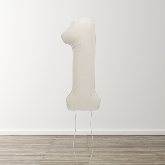 Matte Neutral Foil Number Balloons