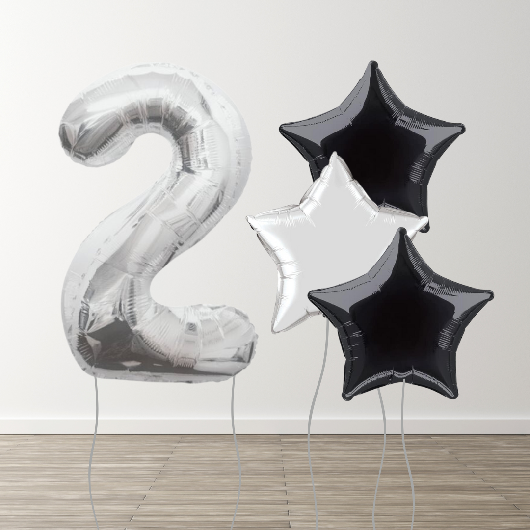 Silver Foil Number Bunch