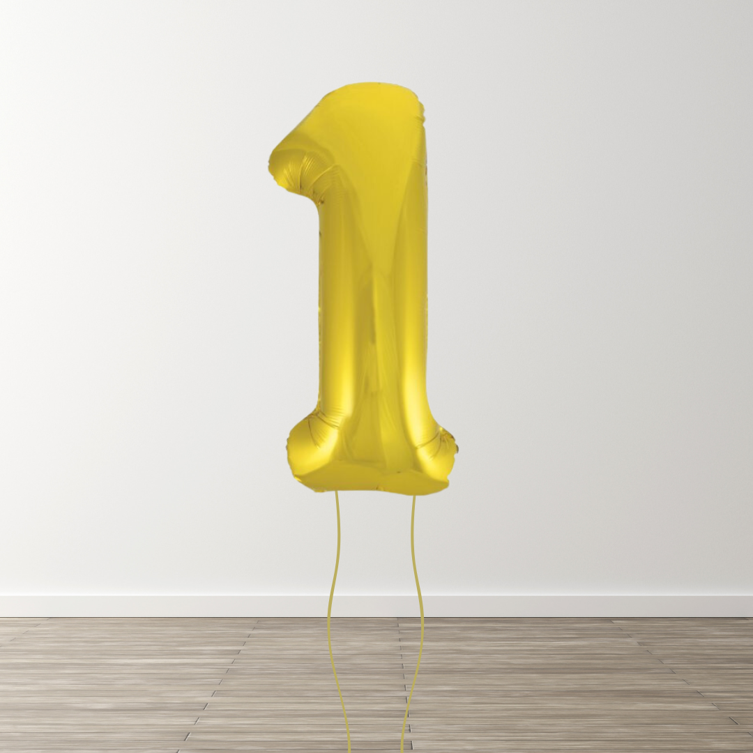 Classic Gold Foil Number Balloons