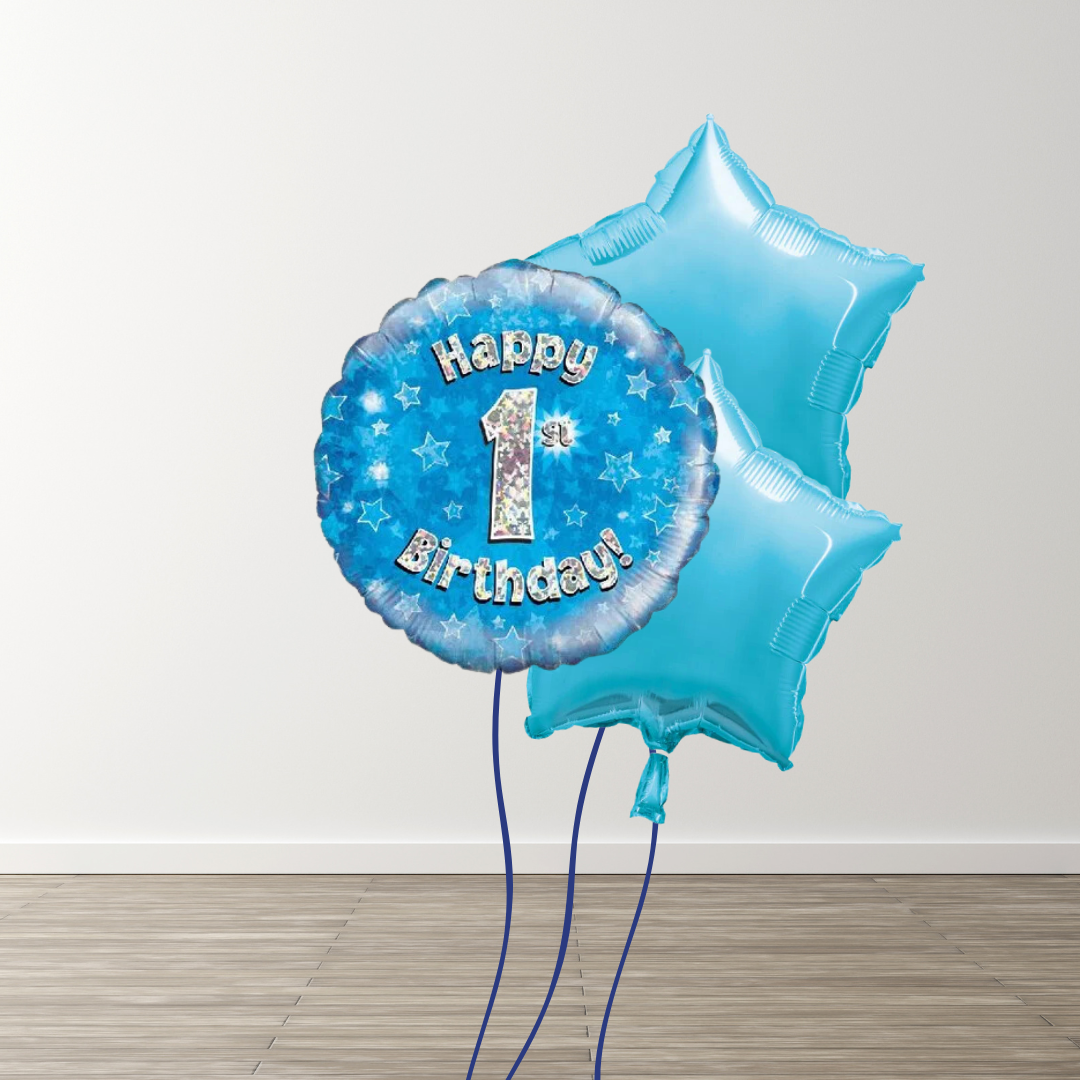 Small Blue Balloon Bouquets
