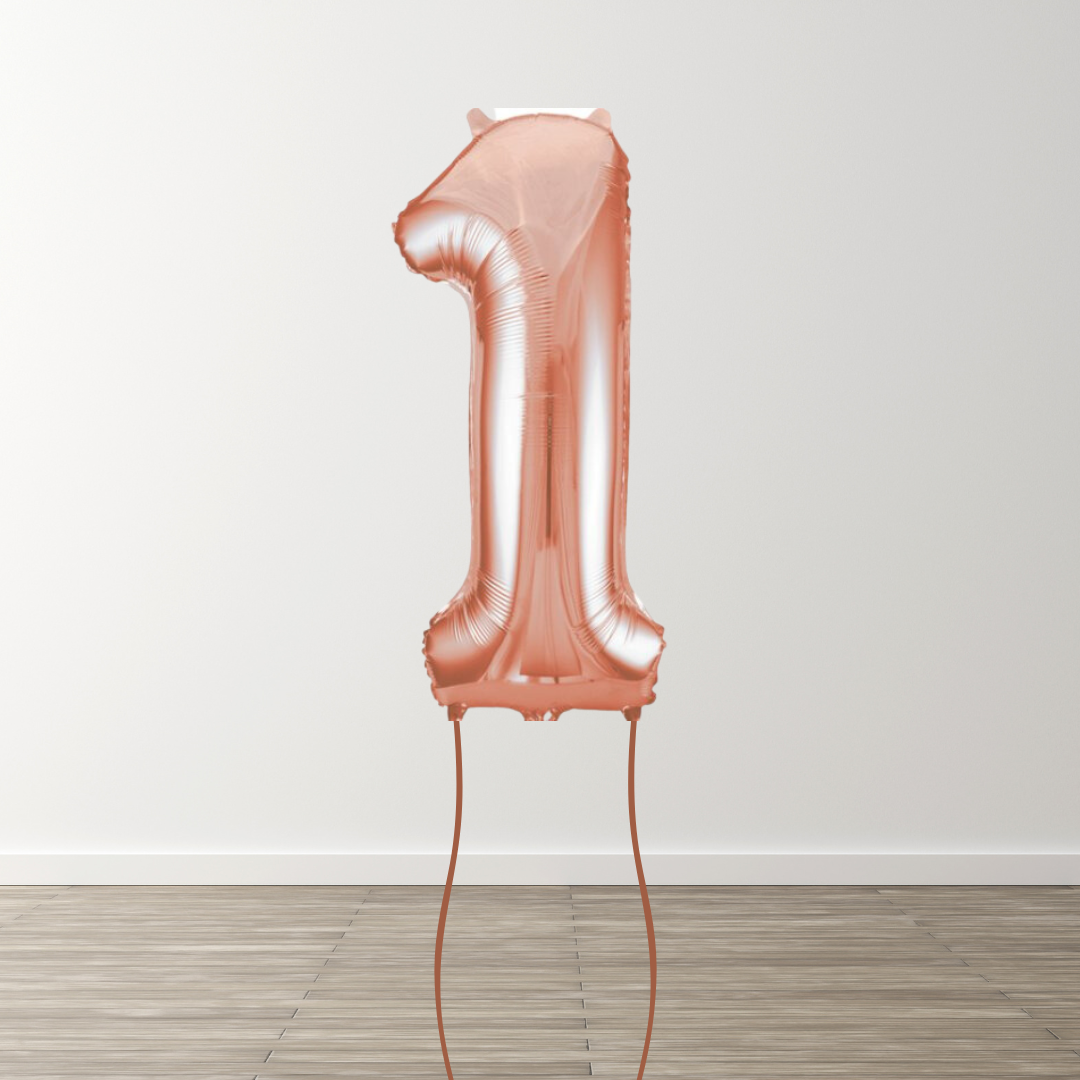 Rose Gold Foil Number Balloons