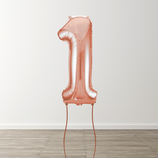 Rose Gold Foil Number Balloons