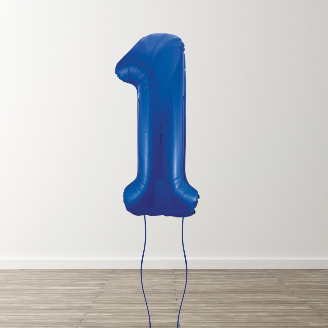 Blue Foil Number Balloons