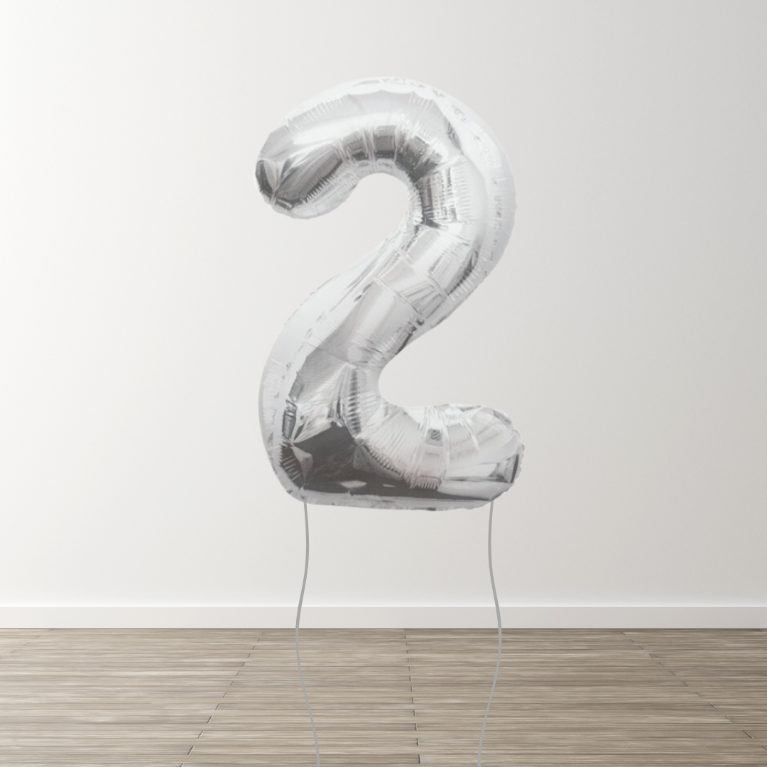 Silver Foil Number Balloons
