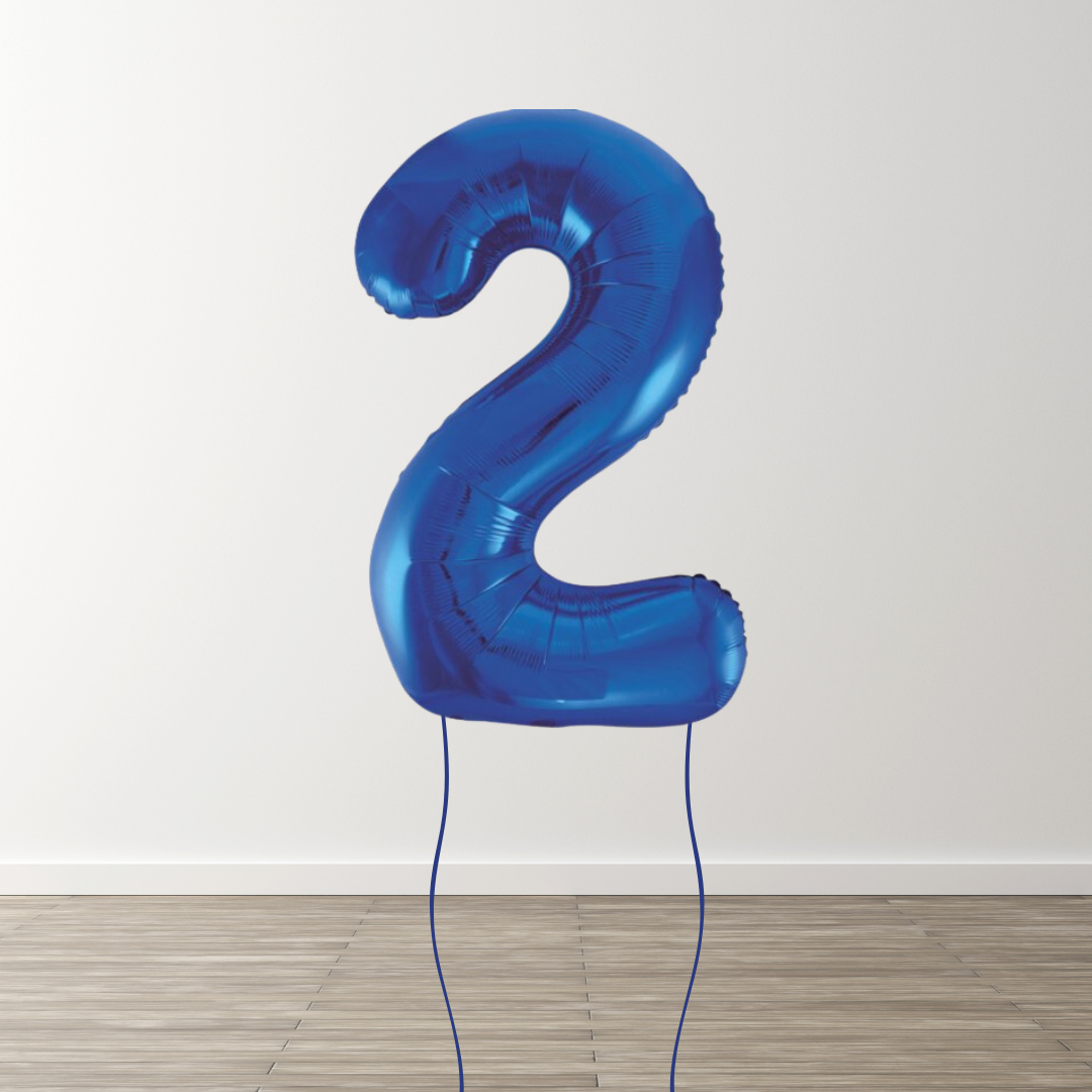 Blue Foil Number Balloons
