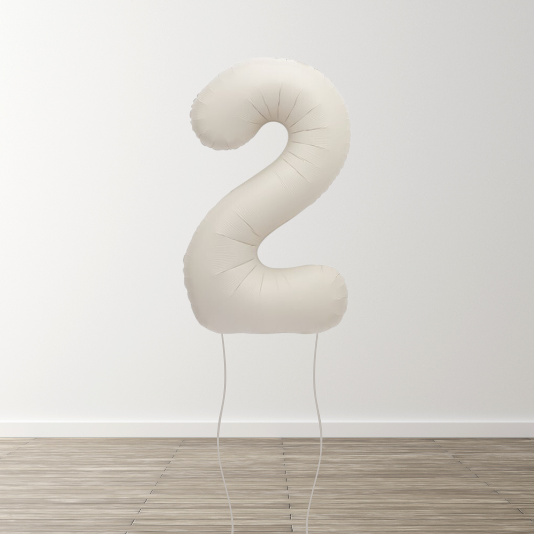 Matte Neutral Foil Number Balloons
