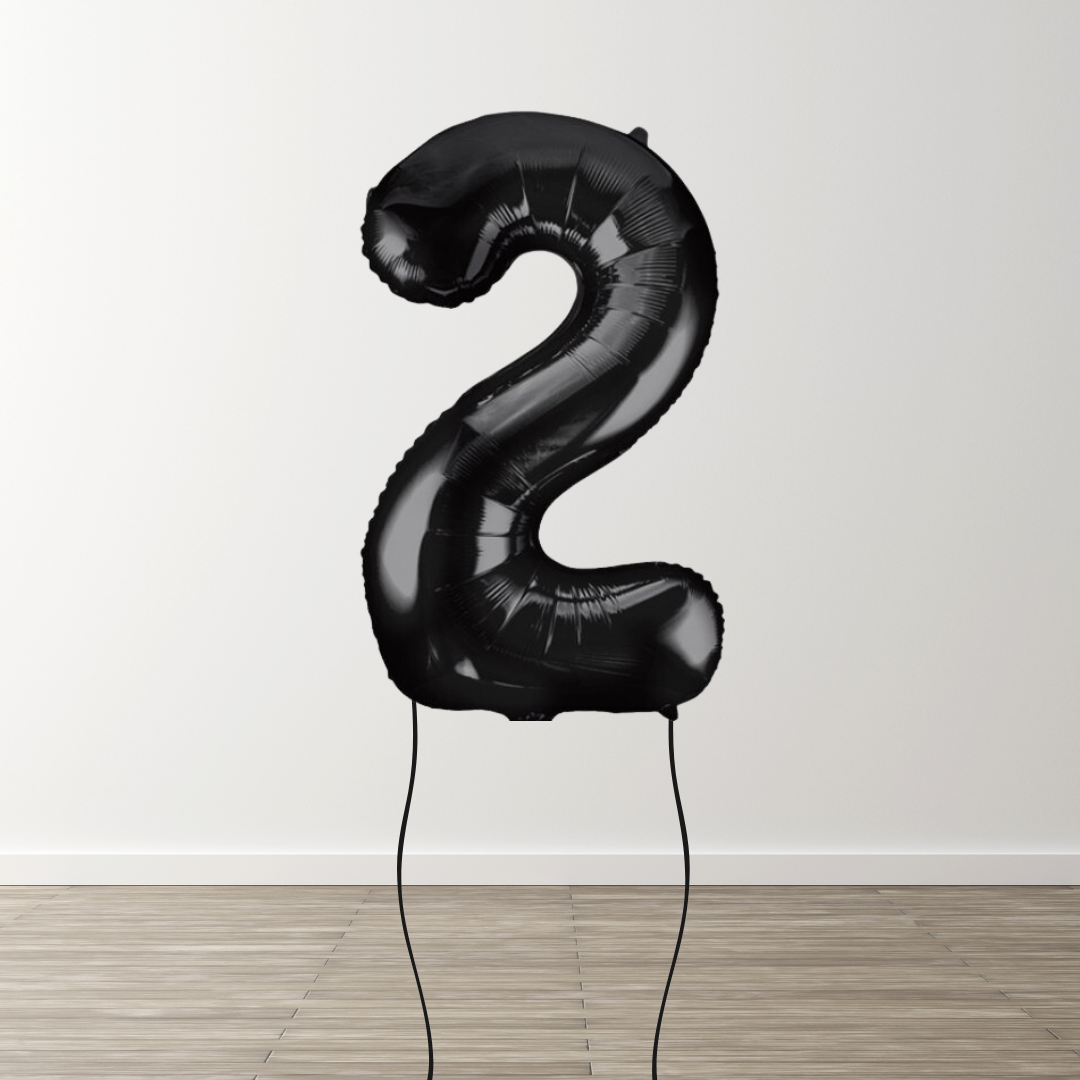 Black Foil Number Balloons
