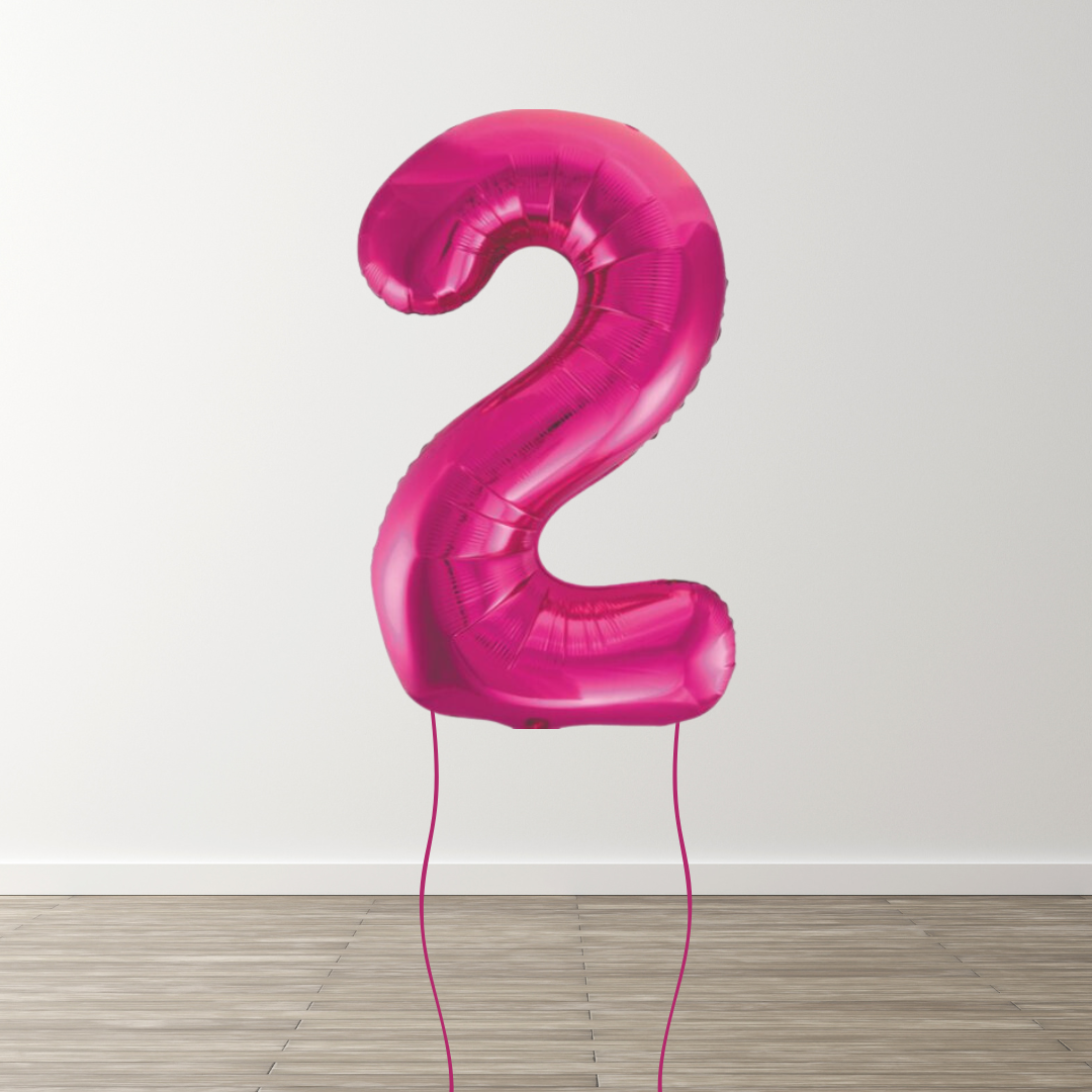 Magenta Foil Number Balloons