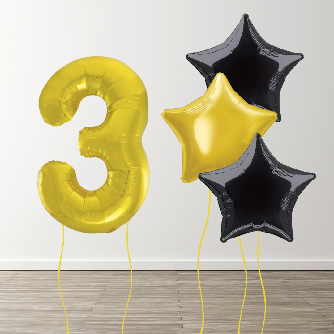 Classic Gold Foil Number Bunch