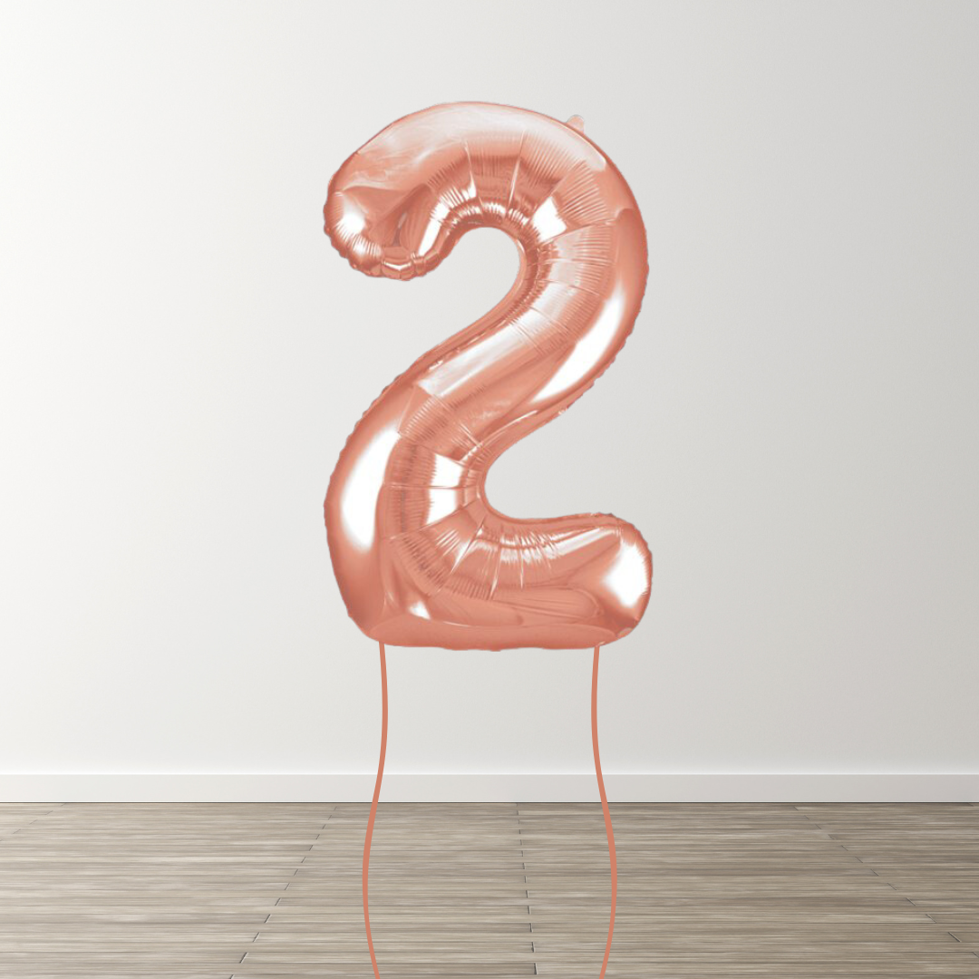 Rose Gold Foil Number Balloons