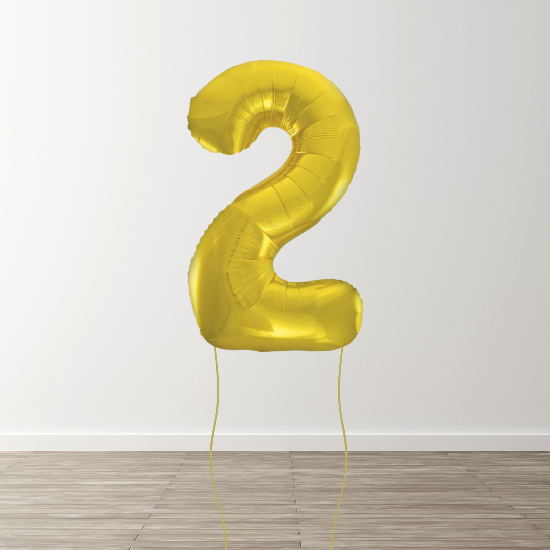 Classic Gold Foil Number Balloons