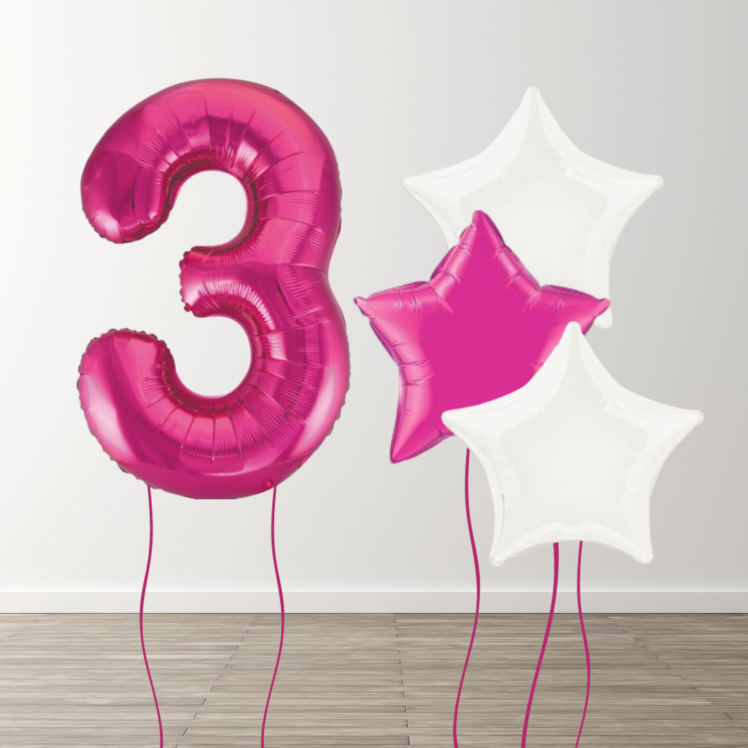 Magenta Foil Number Bunch