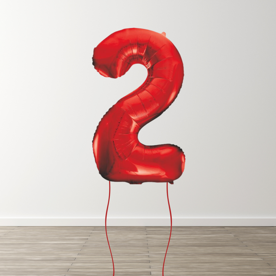 Red Foil Number Balloons