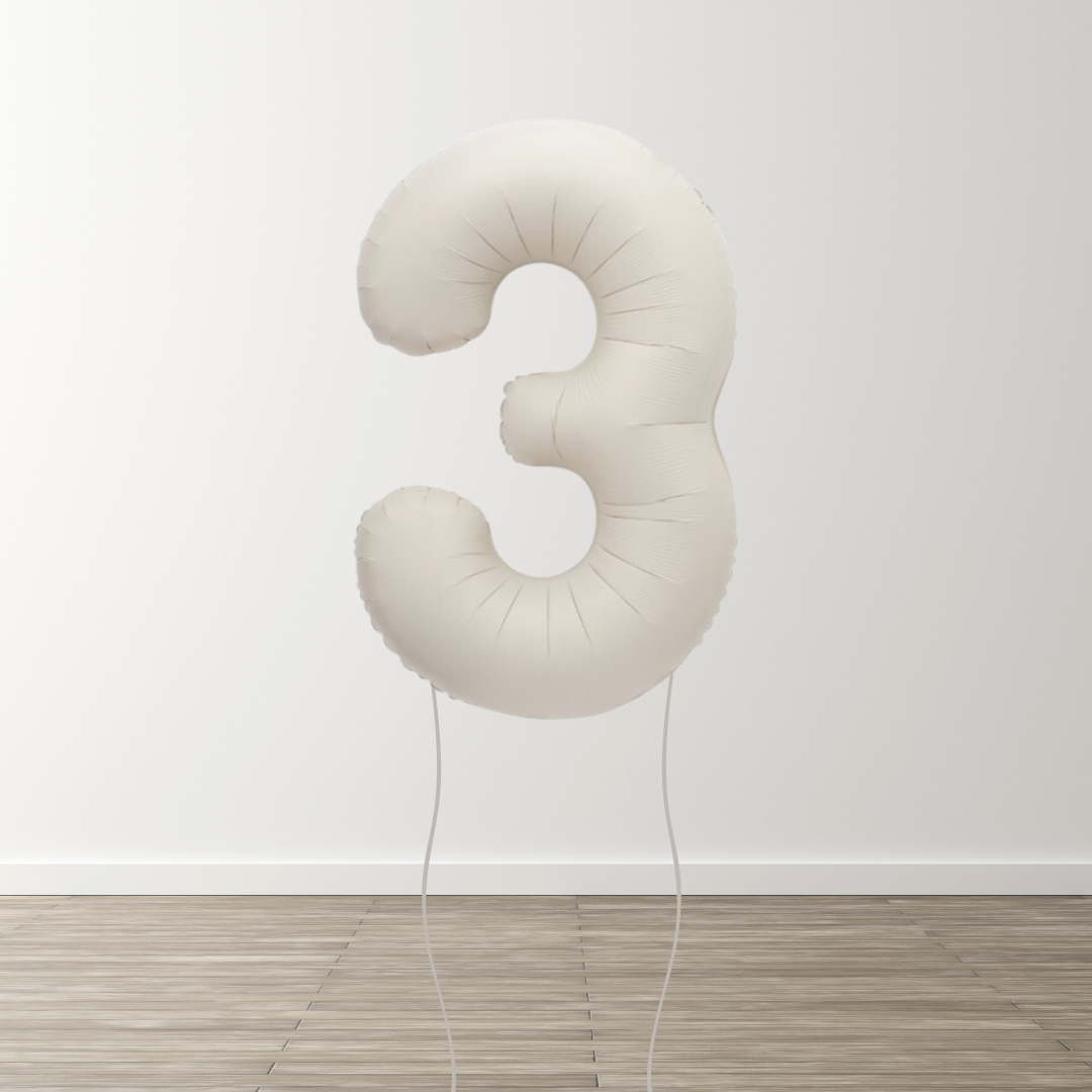 Matte Neutral Foil Number Balloons
