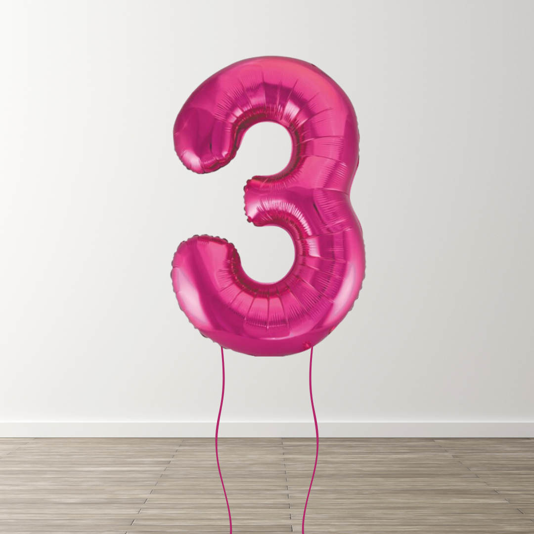 Magenta Foil Number Balloons