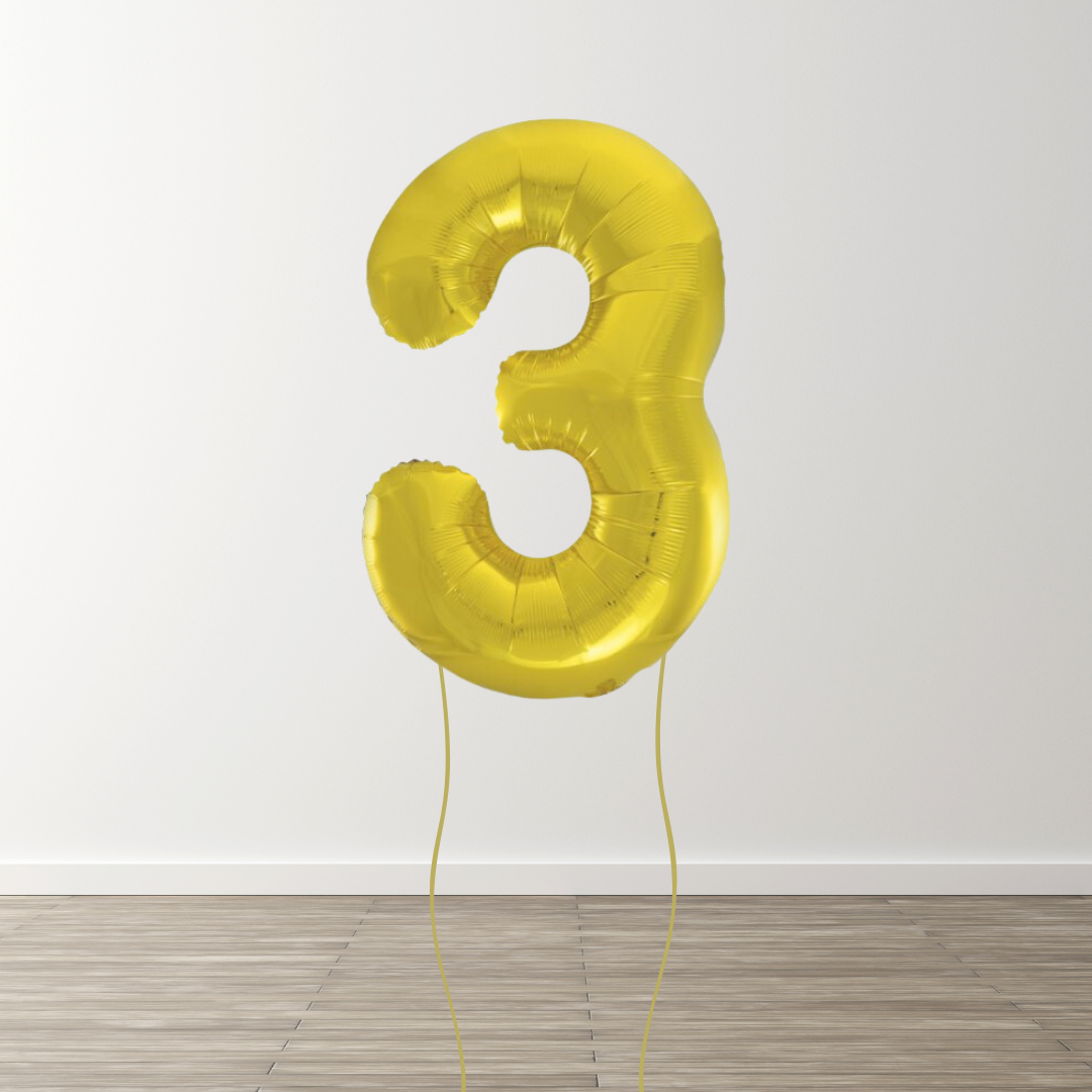 Classic Gold Foil Number Balloons