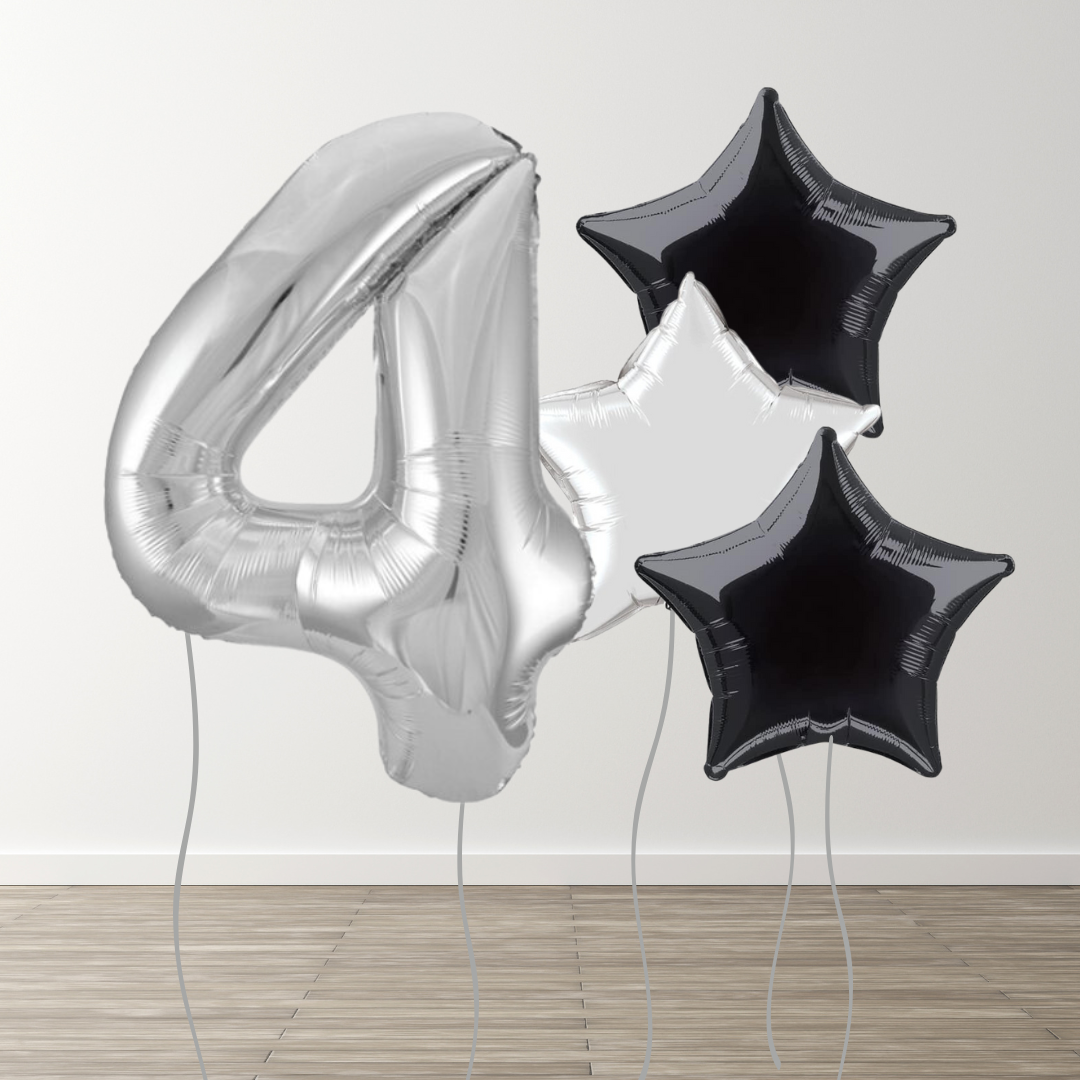 Silver Foil Number Bunch