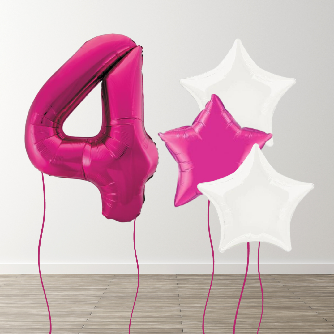 Magenta Foil Number Bunch